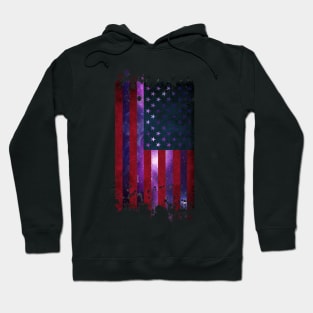 American flag galaxy - pink galaxy (patriot - USA flag) Hoodie